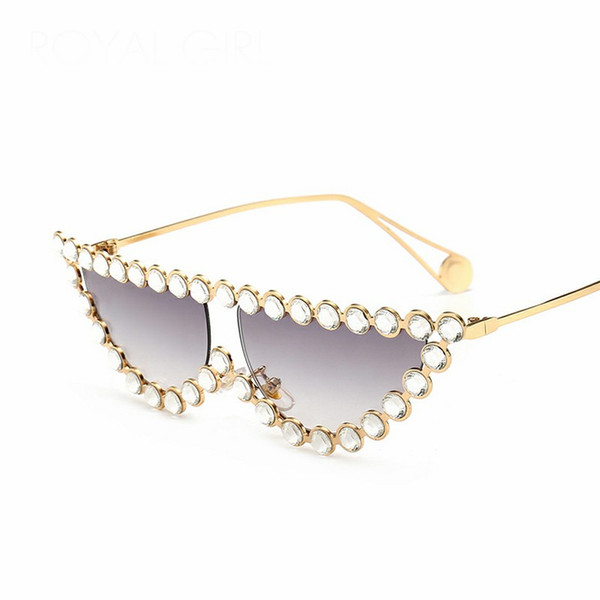 luxury sunglasses women new fashion cat eye sun glasses female diamond flat eye wear uv400