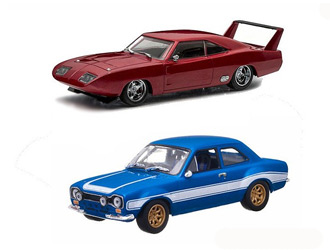 Dodge Charger and Ford Escort Model Car Set from Fast And Furious 6