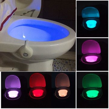 8 Colors Changing Toilet Lights Motion Activated Night Light