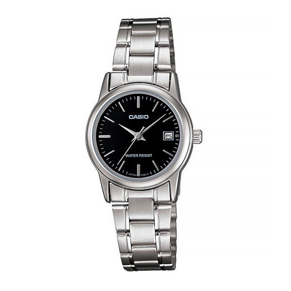 Casio Womens Ladies Quartz Analogue Watch Stainless Steel with Date - Model LTP-V002D-1AUDF