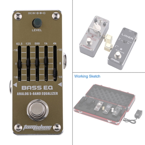 ARÔME AEB-3 Bass EQ analogique égaliseur 5 bandes guitare électrique effet Mini unique effet de pédale avec True Bypass