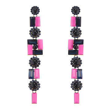 JASSY Contrast Color Crystal Earrings