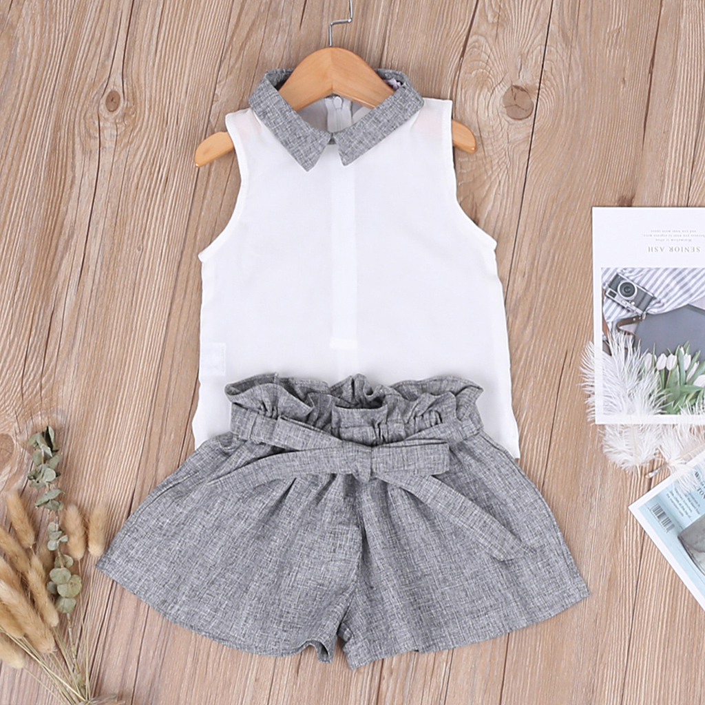 2-piece High-low Blouse and Shorts Set