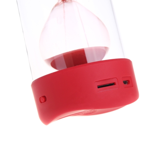 BT Sandglass Hourglass Sand Timer Speaker with Microphone Stereo TF Card Slot  Versatile Multifunctional Fashion for iPhone Samsung Red