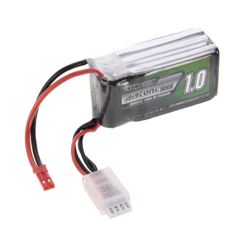 11.1V 1000mAh 30C 3S Rechargeable Li-Po Battery with JST Plug for RC Racing Drone Quadcopter Helicopter Airplane Car Truck