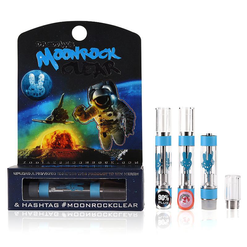 Moonrock Clear Cartridges Carts Moon Rock 1.0ml Vaporizer Cartridges G5 MT6 7 flavors sticker empty vape cartridge packaging Dank Vapes