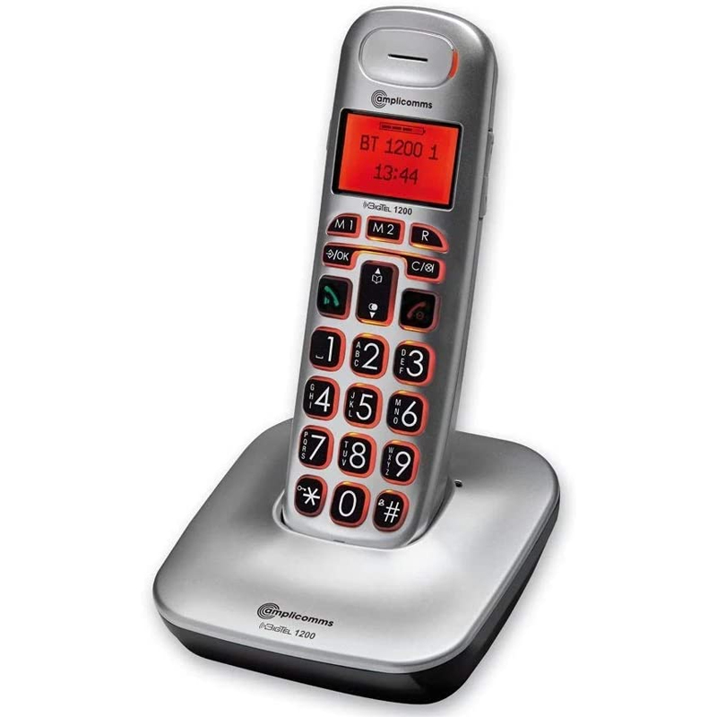 Amplicomms BigTel 1200 Big Button Cordless Amplified Telephone