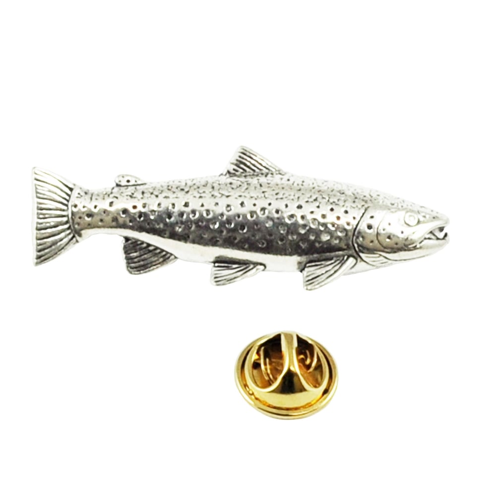 Pike Fish Pewter Lapel Pin Badge