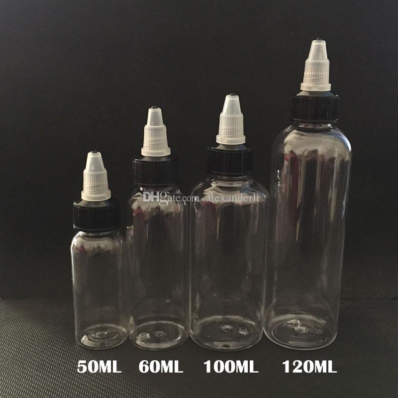 E Cig Plastic Dropper Bottles With Twist Off Caps 30ml 50ml 60ml 100ml 120ml Pen Shape Unicorn Bottle Empty Pet Bottles For E-Liquid