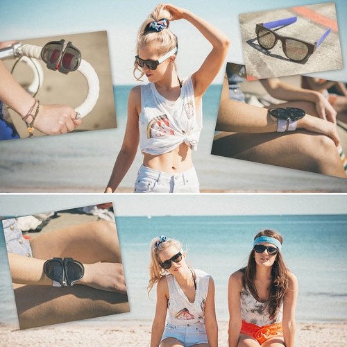 Unisex Fashion UV400 Polarized Folding Bracelet Sunglasses