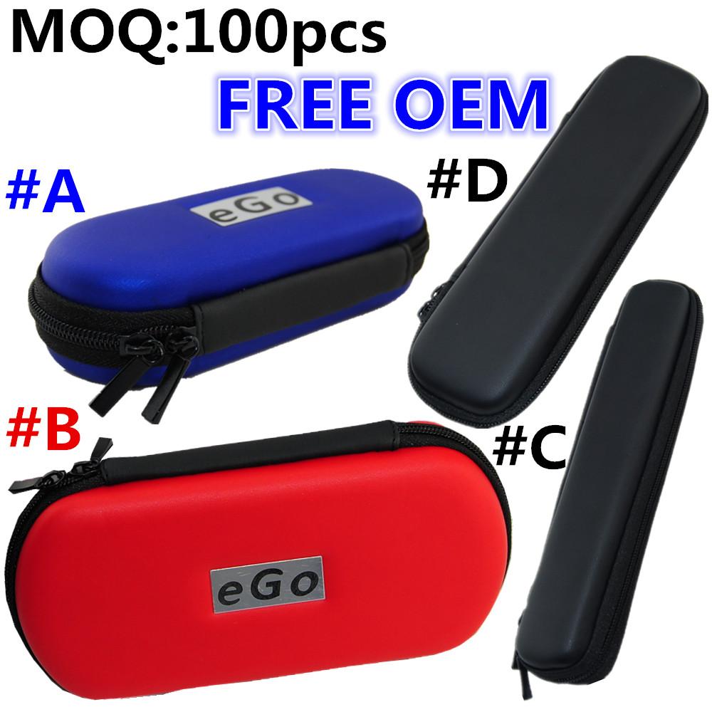 Free OEM Colorful EGO carrying case e cig case with ego logo different size for options Free Laser one color logo and ship by DHL free