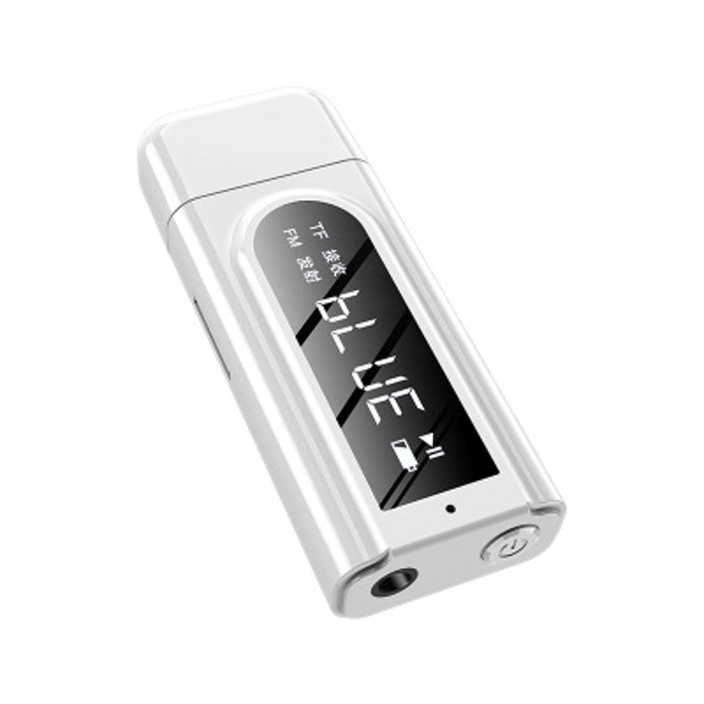 bluetooth 5.0 Audio Wireless Receiver Transmitter Adapter White MP3 Player AUX FM Dual Output TF USB 3.5mm Jack For TV P