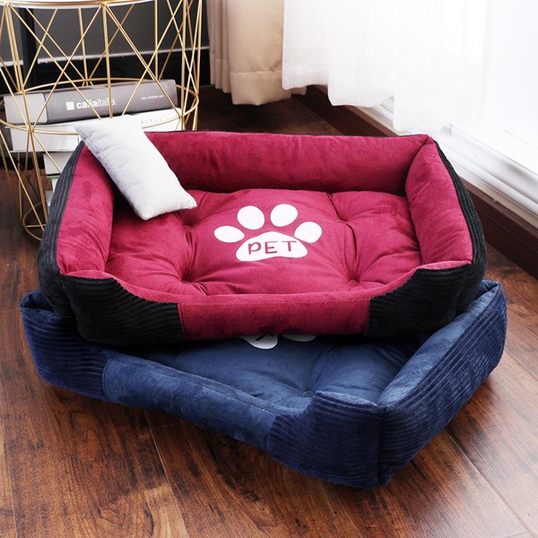 CANIE Soft Pet Bed For Dogs Washabe House For Cat Puppy Cotton Kenne Mat Pet Bed Warm Pet Products For Sma Medium arge Dog