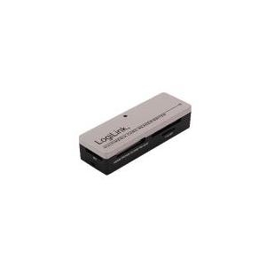 LogiLink Cardreader USB2.0 extern Mini All-in-1 - Kartenleser (Memory Stick, MS PRO, MMC, SD, MS Duo, MS PRO Duo, miniSD, RS-MMC, MMCmobile, microSD, MMCplus, SDHC, MS Micro) - USB2.0 (CR0010)