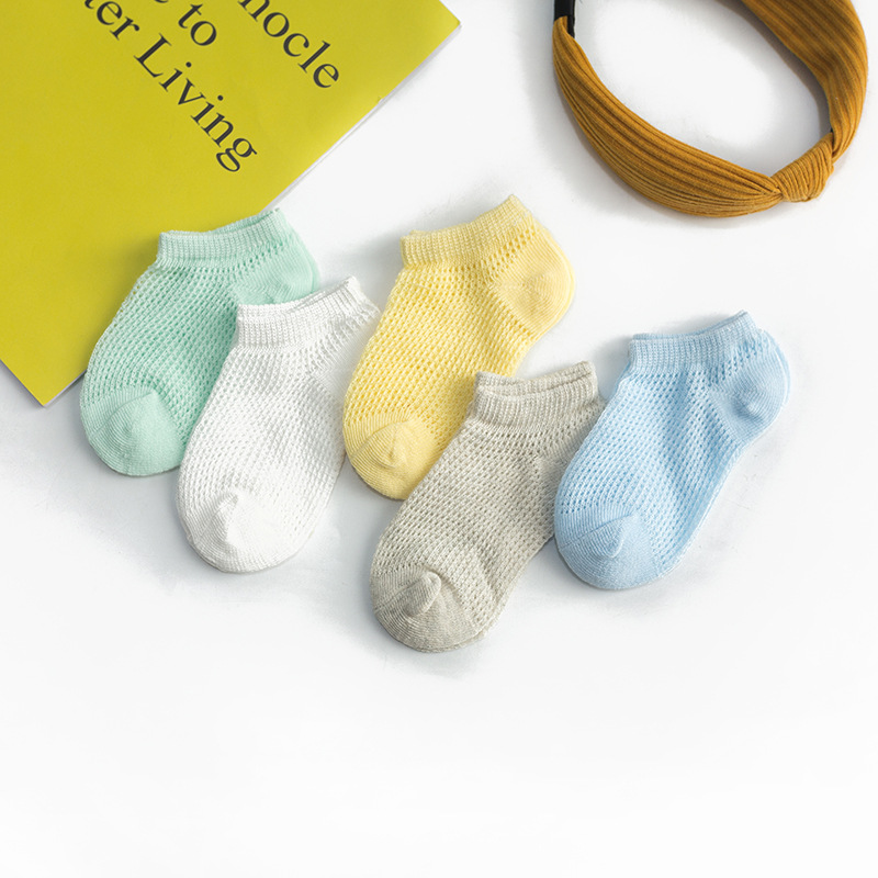 5-pack Baby / Toddler Solid Breathable Socks