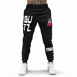 Men's Sweatpants Joggers Jogger Pants Track Pants Athleisure Bottoms Drawstring Cotton Winter Fitness Gym Workout Performance Running Training Breathable Quick Dry Soft Normal Sport Black / Red Black
