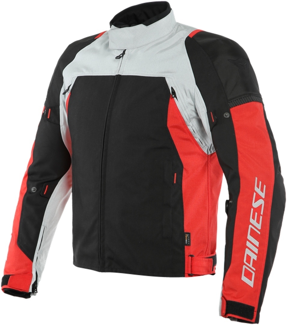 Dainese Speed Master D-Dry Motorcycle Textile Jacket, black-red-beige, Size 58, black-red-beige, Size 58