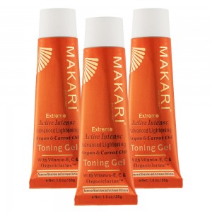 Makari Extreme Gel Carrot & Argan - Organiclarine Skin Lightening - 3 Packs
