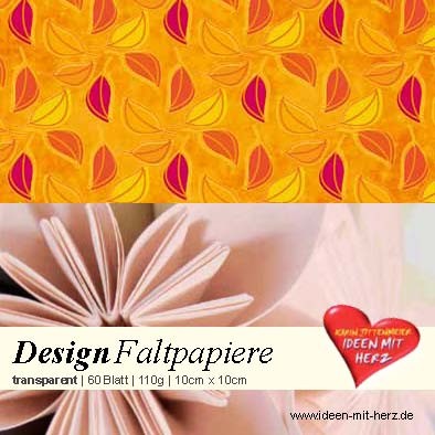 Design Faltpapier, transparent, 10cm x 10cm, 60 Blatt