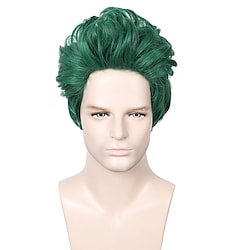 Short Green Synthetic Hair Heat Resistant Wig for Men Halloween Cosplay Costume Wigs Lightinthebox