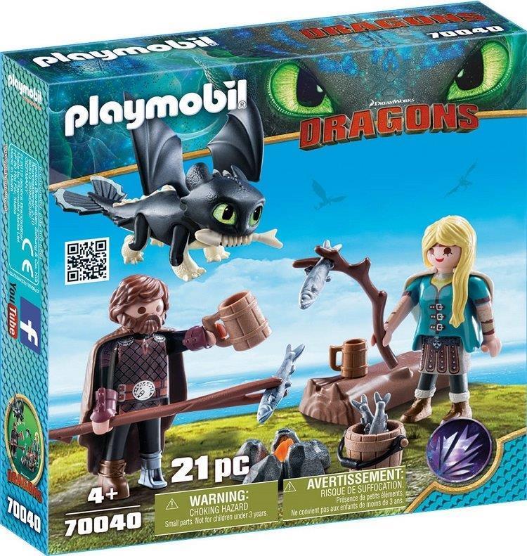 Playmobil Dragons Hiccup and Astrid with Baby Dragon (70040)