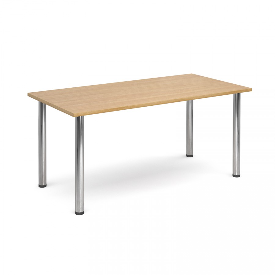 Rectangular Radial Leg Meeting Table 1600mm- Oak