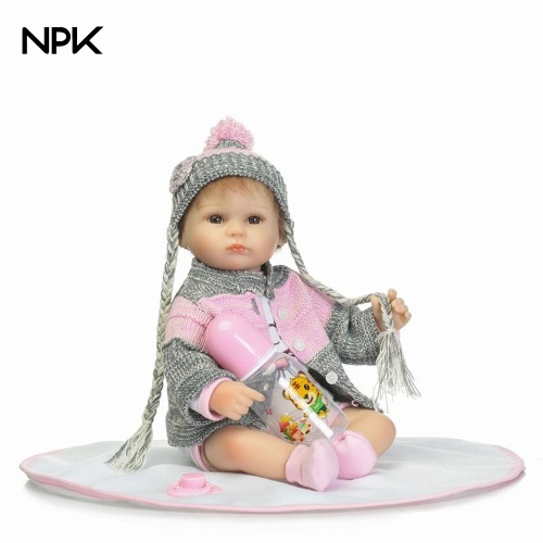 15in Reborn Baby Rebirth Doll Kids Gift Grey Sweater