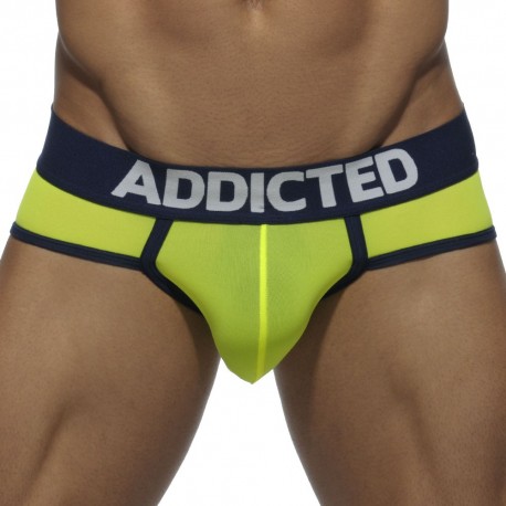 Addicted 3-Pack Briefs - Yellow - Orange - Charcoal XL