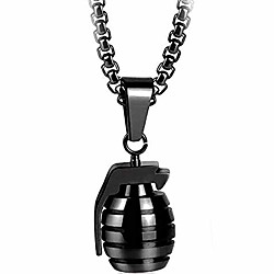 stainless steel fitness gym grenade dumbbell style cocktail party biker pendant necklace (black) Lightinthebox