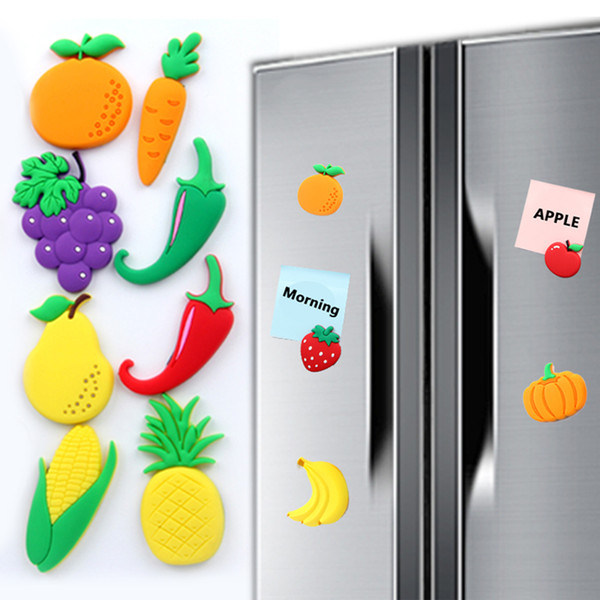 fridge magnets cartoon lovely decoration kids gifts paster sticker 3d home decoration fruits vegetables 1pc blackboard