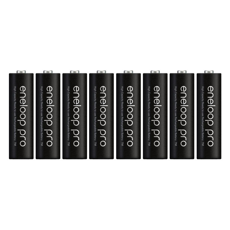 Panasonic Eneloop PRO AA Rechargeable Batteries NiMH 2500mAh - 8 Pack with Slider Case