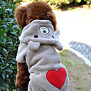 Heart Pattern Cute Bear Shape Hoody Suit for Dogs Assorted Sizes