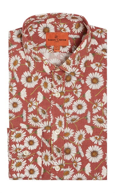 Oxeye Daisy Bold Floral Tobacco Shirt