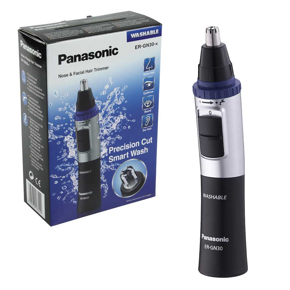 ***EOL***Panasonic ER-GN30 Nose, Ear and Facial Hair Trimmer Wet and Dry with Vortex Cleaning System - Unisex