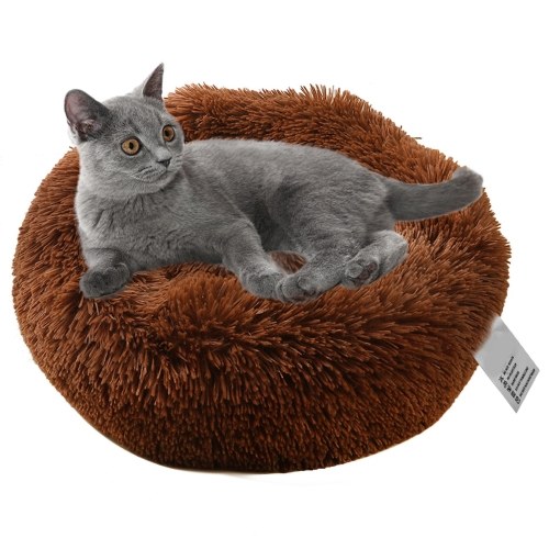 Lit pour animaux de compagnie Blusea Soft en peluche ronde