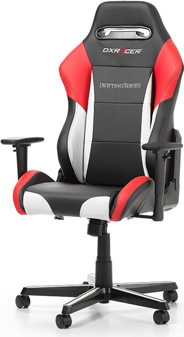 DXRacer Drifting D61-NWR - Schwarz - Rot - Weiß - Schwarz - Rot - Weiß - Polyurethan - Polyurethan - Schwarz - Silber (GC-D61-NWR-M3)