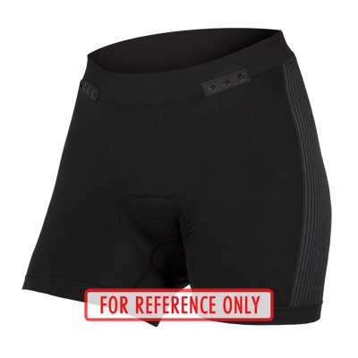 ENDURA Womens Engineered Padded Boxer with Clickfast Black-M