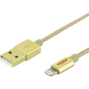 Ednet - Lightning cable - Lightning (M) bis USB (M) - 1,0m - Doppelisolierung - Gold (31060)