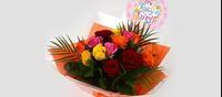 Its a Girl Balloon & Roses Galore Bouquet-FREE DELIVERY