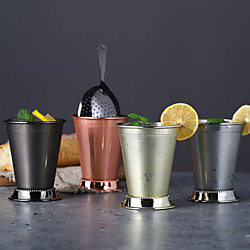 Mint Julep Cups Metal Stainless Steel Cocktail Glass Home Bartender Cocktail Cup