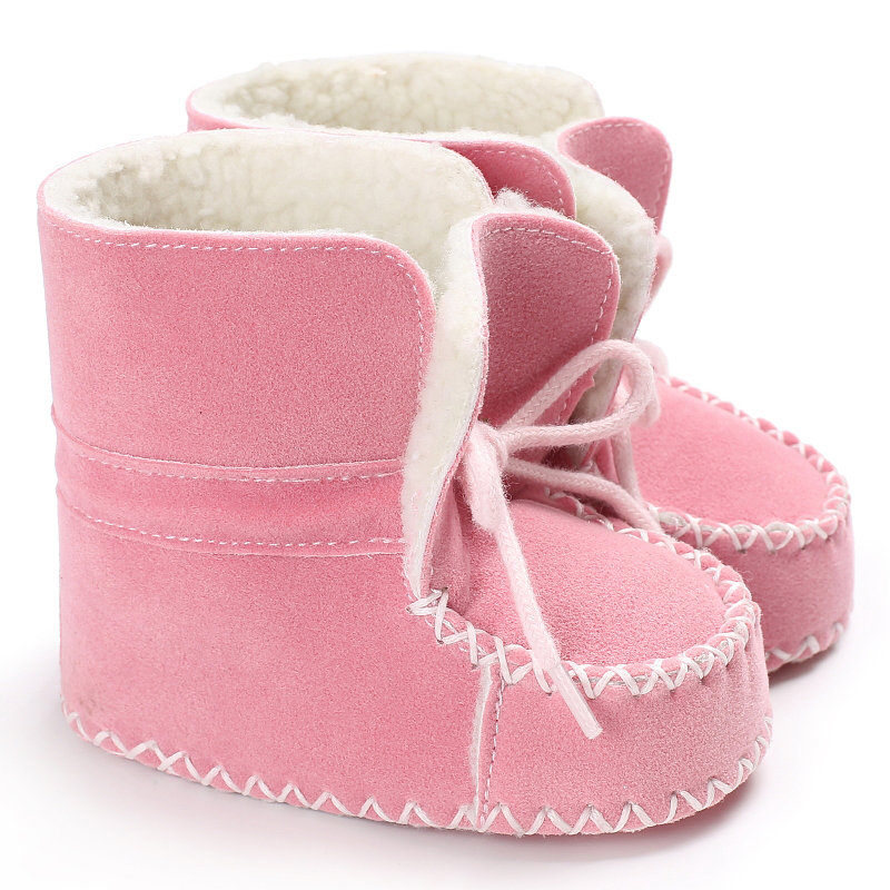 Baby / Toddler Girl Casual Solid Fleece-lining Warm Boots