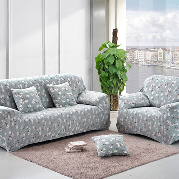 4 Size Stretch Flower Print Sofa Cover Lounge Couch Easy Removable Slipcover Furniture Protector