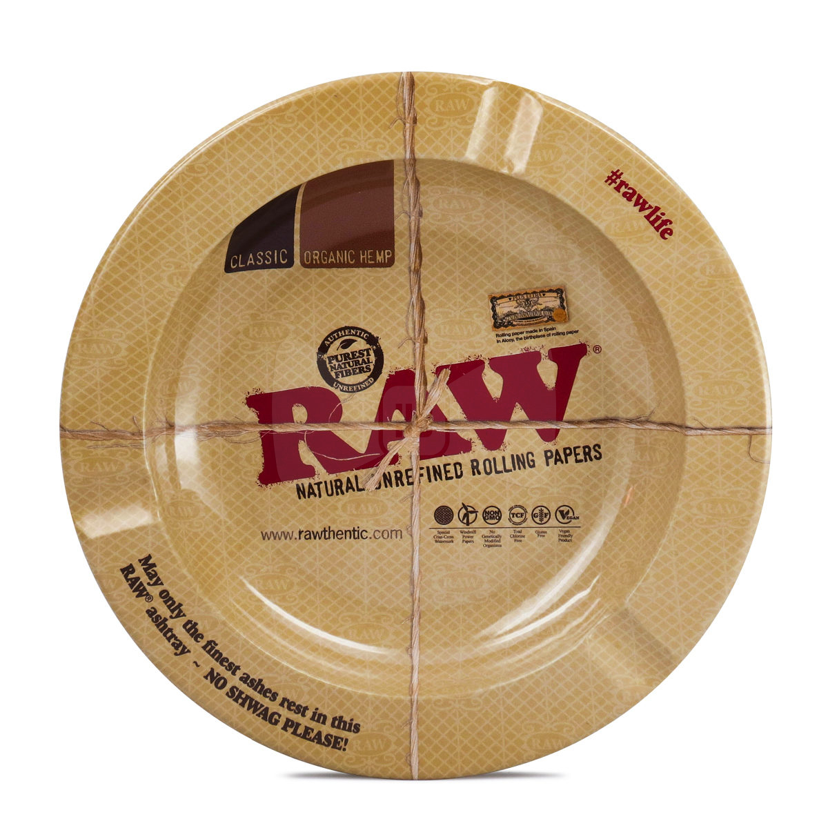 RAW Metal Ashtray Magnet Back