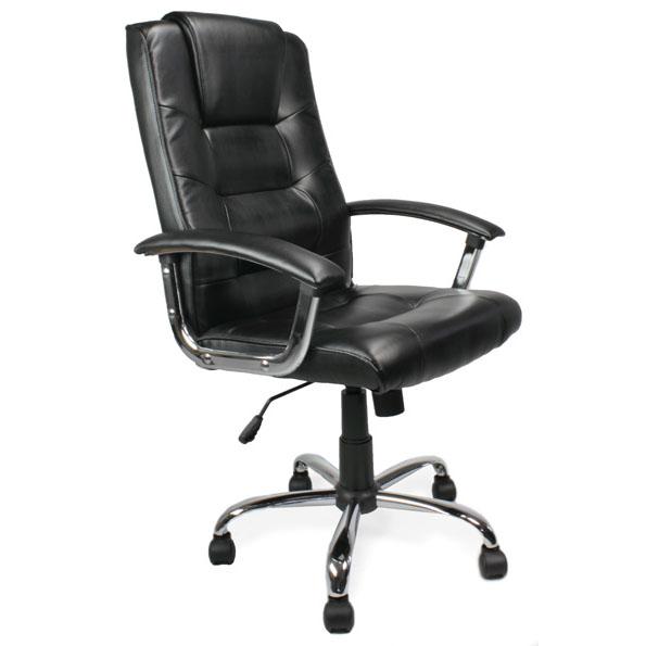 Westminster High Back Leather Office Chair- Black
