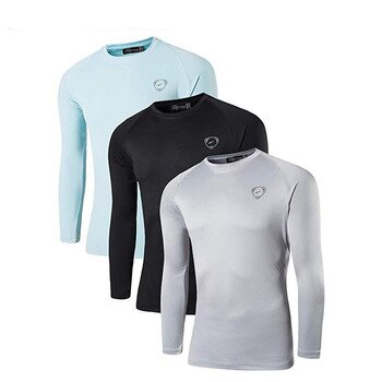 Jeansian 3 Pack Men's UPF 50+ UV Sun Protection Outdoor Long Sleeve Tee Shirt Tshirt T-Shirt Beach Summer LA245 PackE