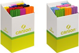 CANSON Krepppapier-Rolle, helle Farben, Display Format: 0,5 x 2,5 m, 60% gekreppt, gute Reißfestigkeit, - 1 Stück (C400054110)