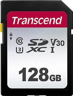 Transcend 300S - Flash-Speicherkarte - 128 GB - Video Class V30 / UHS-I U3 / Class10 - SDXC UHS-I