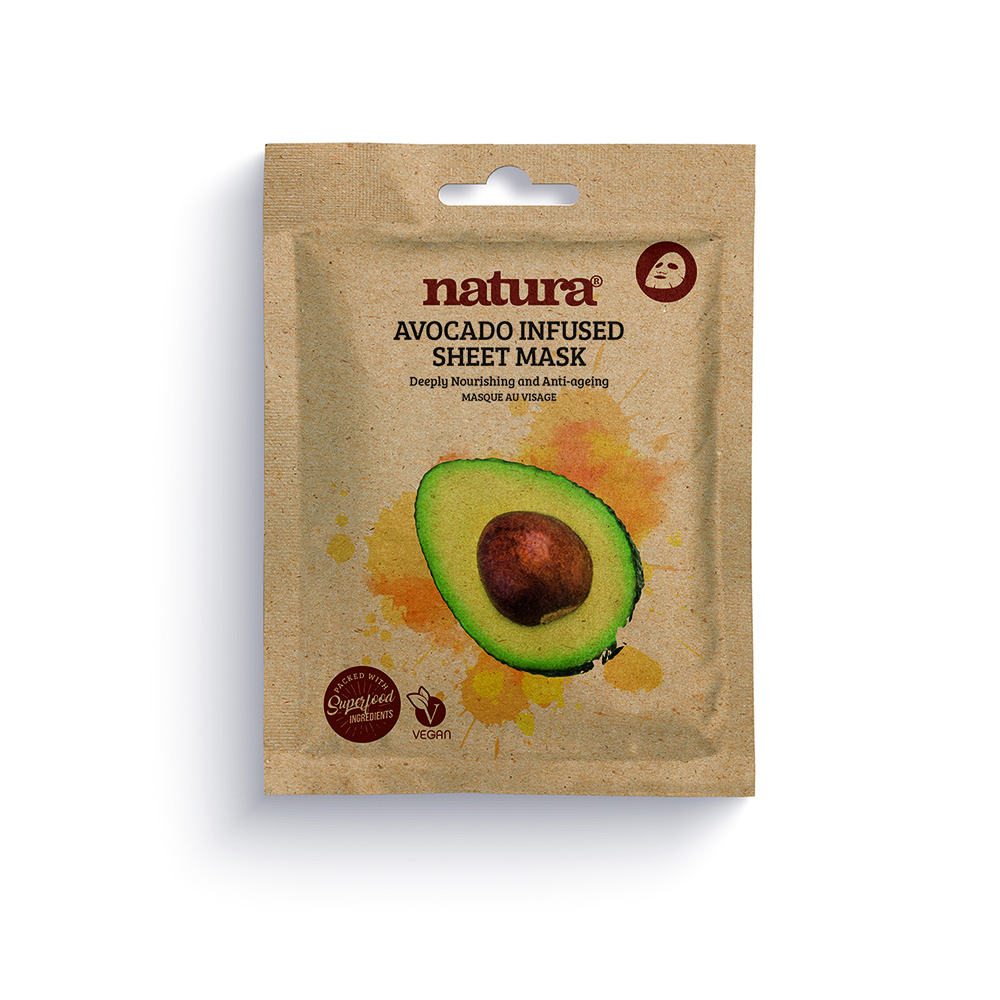 natura avocado infused sheet mask 25ml
