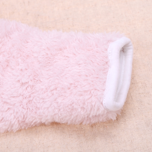 Unisexe une pièce chaude épaisse toison Romper siamois veste manteau pour bébé garçon fille Kids Toddler Style animaux automne & hiver rose