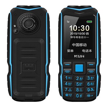 KUH Dual Flashlight 15800mAh Long Standby Power Bank Rugged Outdoor Telephone Shockproof Dual Sim Big Voice Russian Key Phone